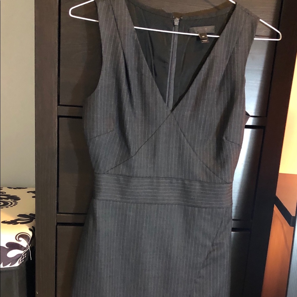J crew pinstripe business dress, size: 0P (petite)